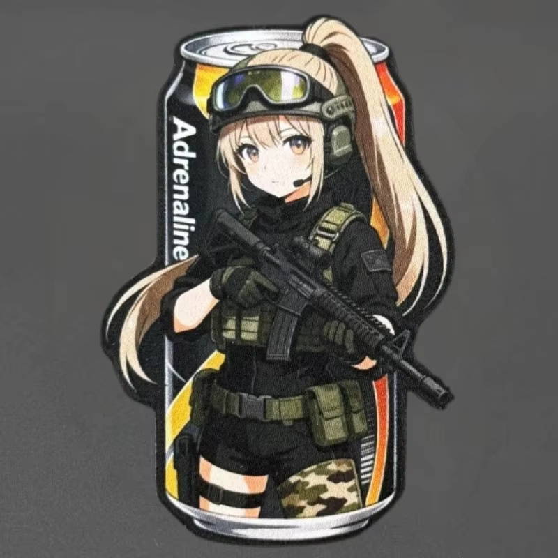 Parche táctico gancho-bucle chica anime para mochila brazalete - imagen 5