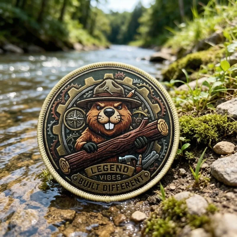 Parche táctico Beaver gancho y bucle para mochila o brazalete - imagen 2