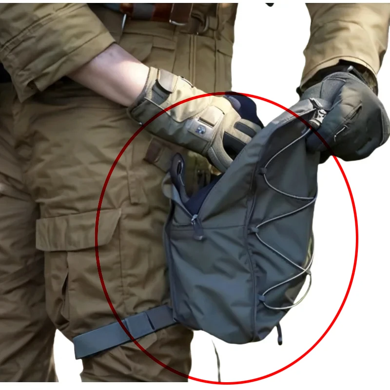 Máscara de gas táctica expandible para airsoft con funda de pierna - imagen 2