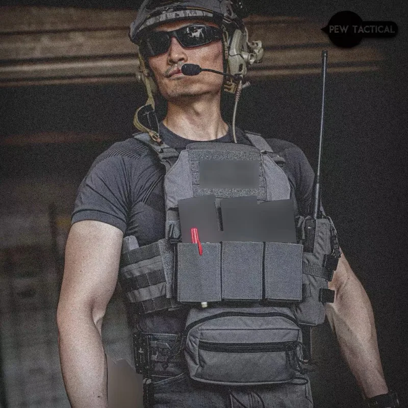 PEW Tactical THORAX Portaplacas con Bolsas Frontal y Trasera VT06