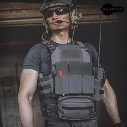 PEW Tactical THORAX Portaplacas con Bolsas Frontal y Trasera VT06