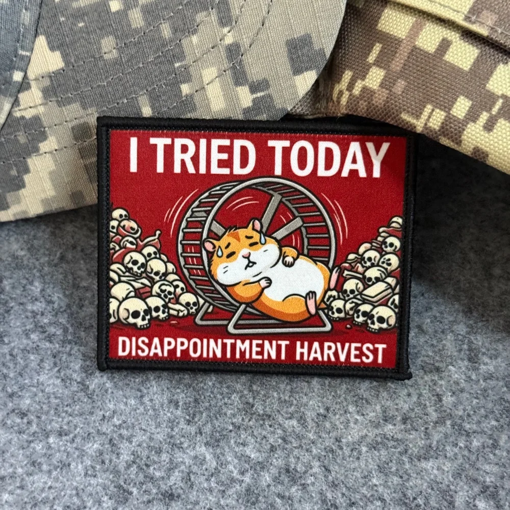 Morale Tactical Parche táctico calavera hámster con velcro - imagen 2