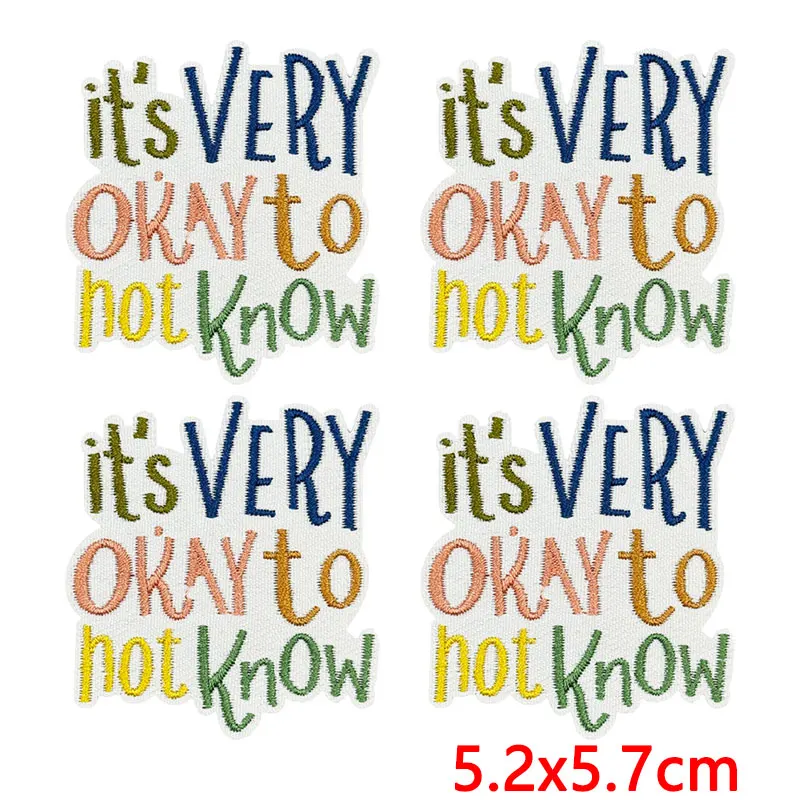Parche termoadhesivo bordado frases positivas salud mental para vestir - imagen 2