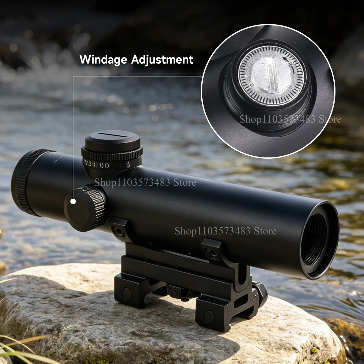 Mira telescópica 4x Mil-Dot BDC HD retro para M4/M16 - imagen 5