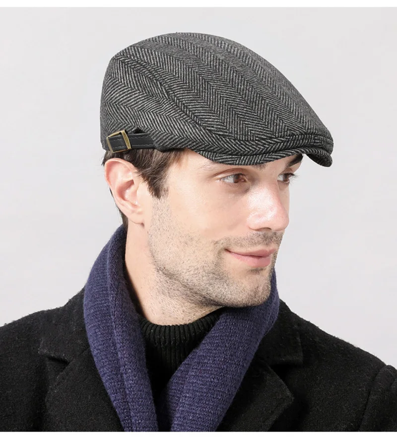 Gorra plana de sarga con visera detalles espiga