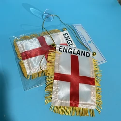 Bandera de Inglaterra para coche, banderín colgante poliéster