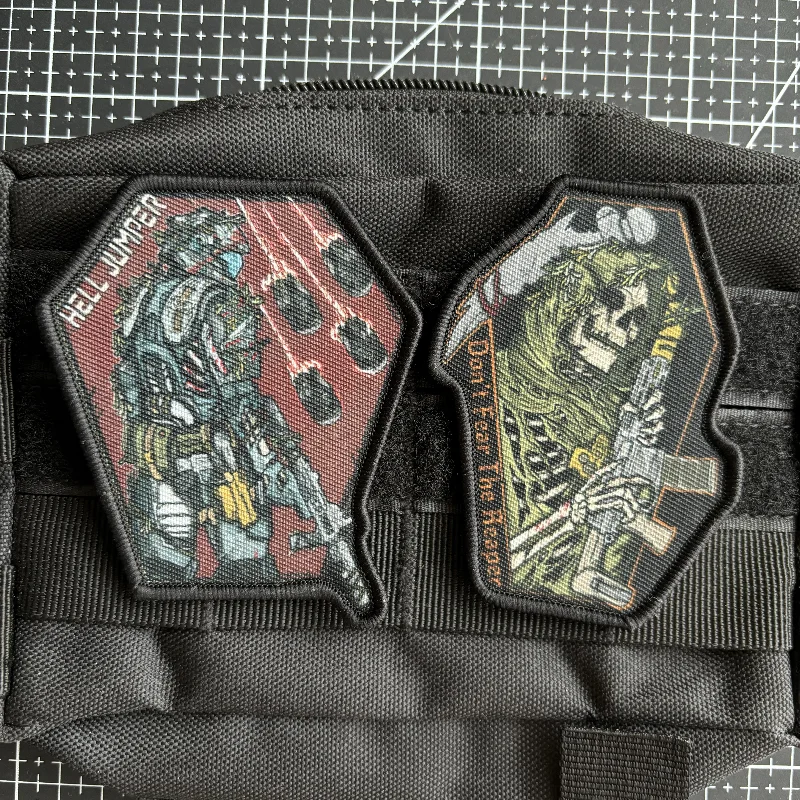 Parche táctico Calavera Jumper Hell moral velcro Punk militar