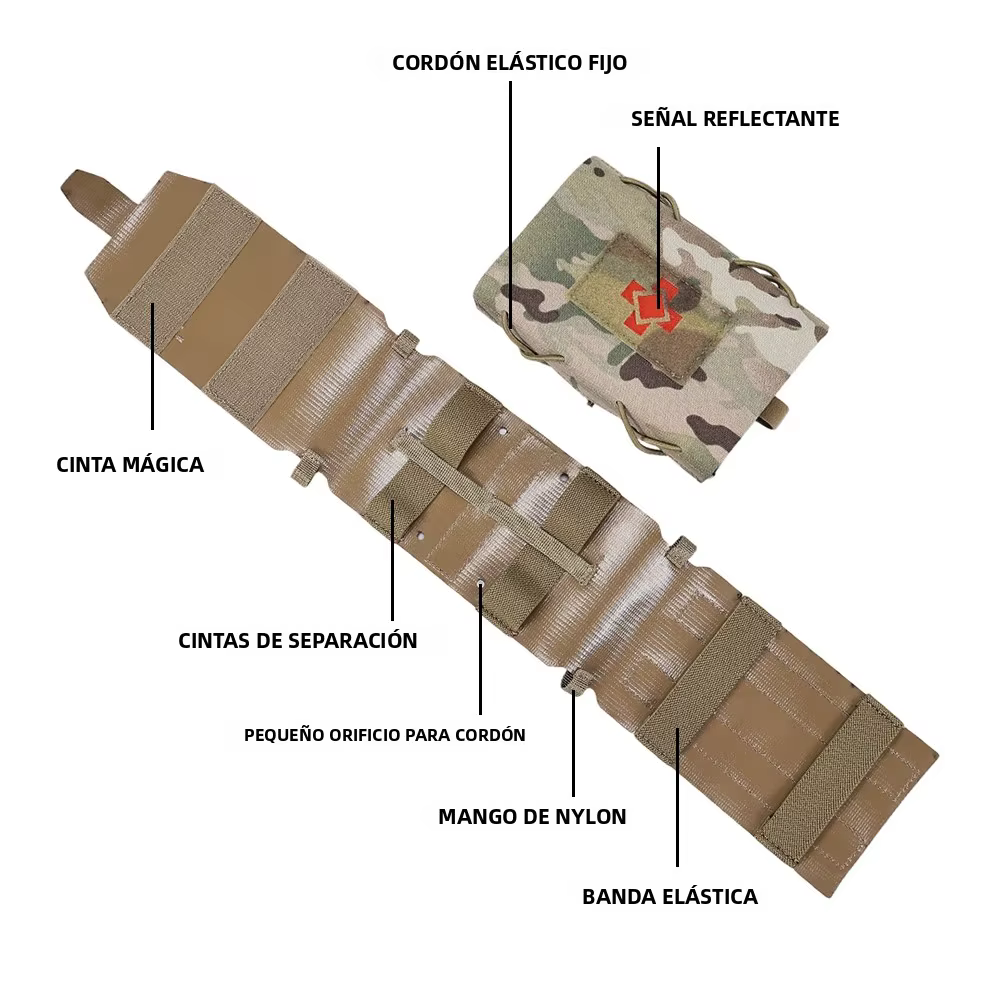 Bolsa médica táctica SINAIRSOFT – Botiquín MOLLE desmontable - imagen 5