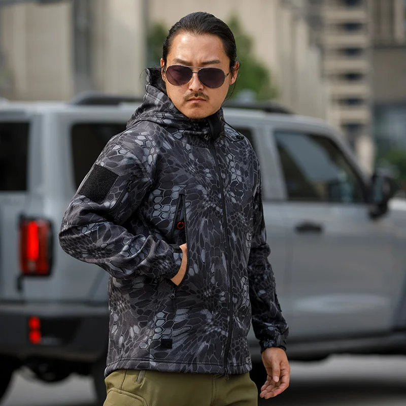 Chaqueta táctica militar woodland ripstop con capucha - imagen 5
