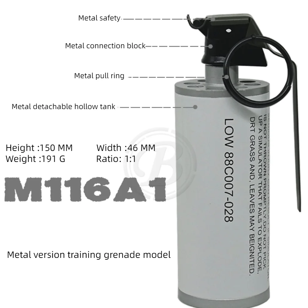 Réplica M116A1 metal escala real equipamiento militar - no funcional