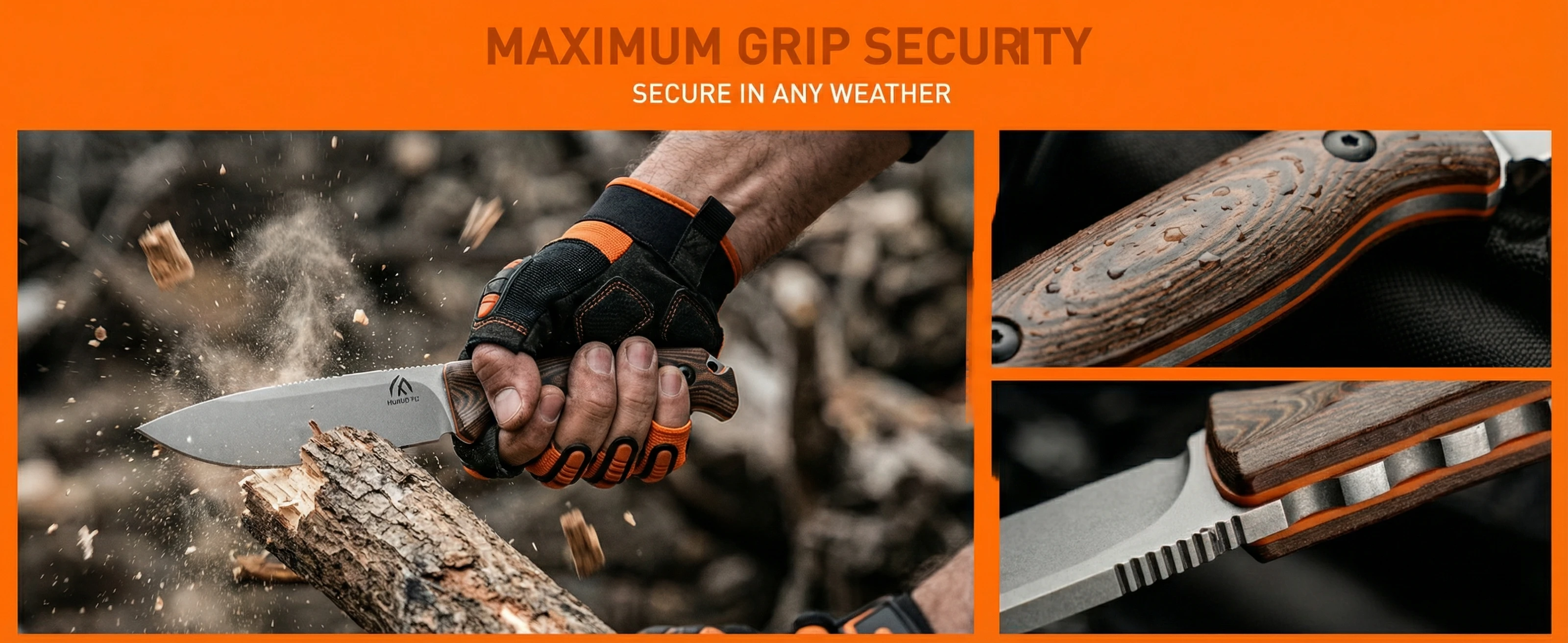 Cuchillo de supervivencia hoja fija para exterior emergencias - imagen 2