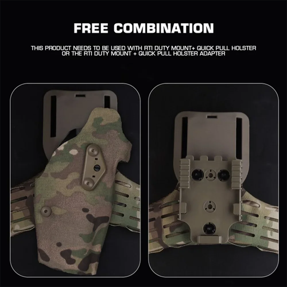 Portaplacas MOLLE táctico para pierna con correas ajustables - imagen 5