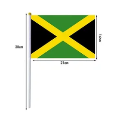 Bandera de Jamaica poliéster resistente con ojales