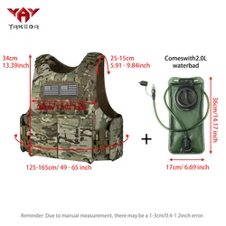 YAKEDA Chaleco de hidratación outdoor con cierre rápido y bolsa
