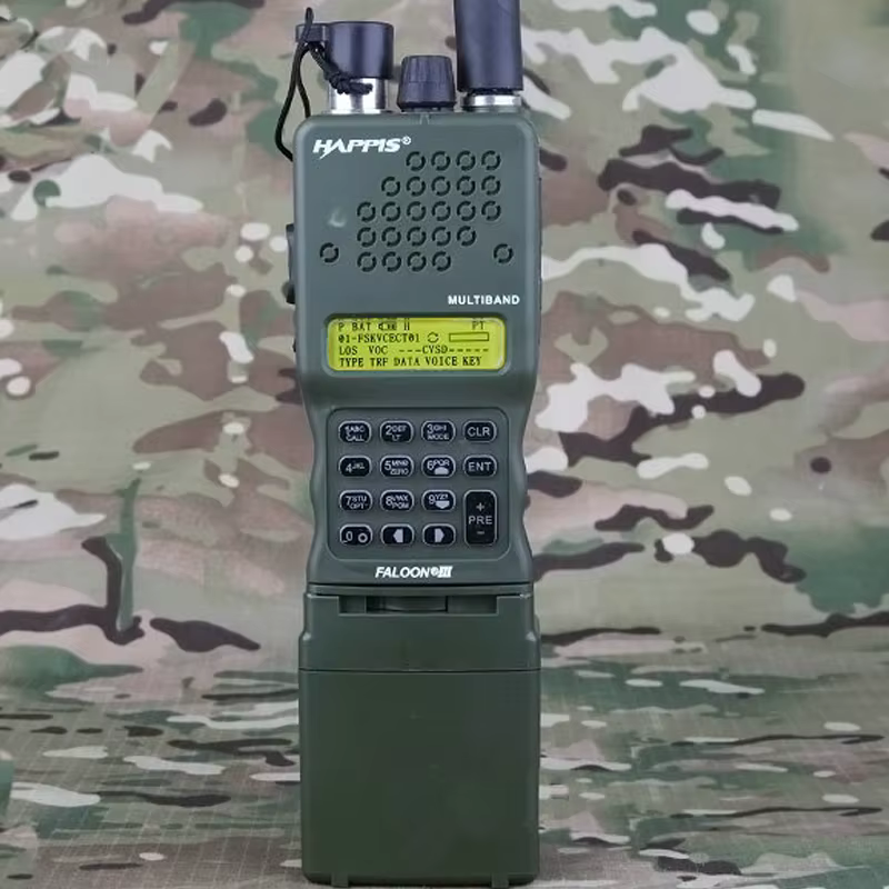 Maqueta de radio ficticia PRC-152 en color verde oliva