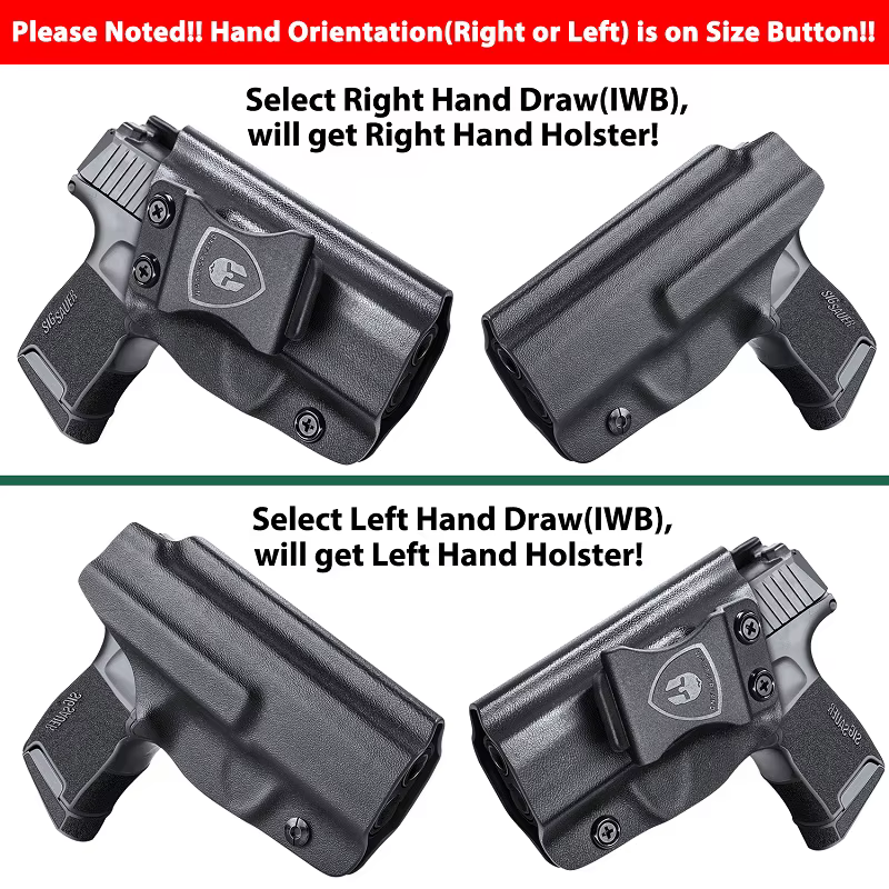 Funda IWB KYDEX Sig P365 – Oculta con retención para zurdos