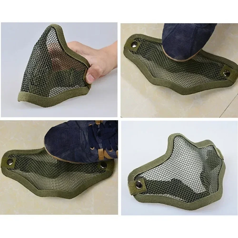 Máscara táctica de malla metálica para airsoft y tiro al aire libre - imagen 2
