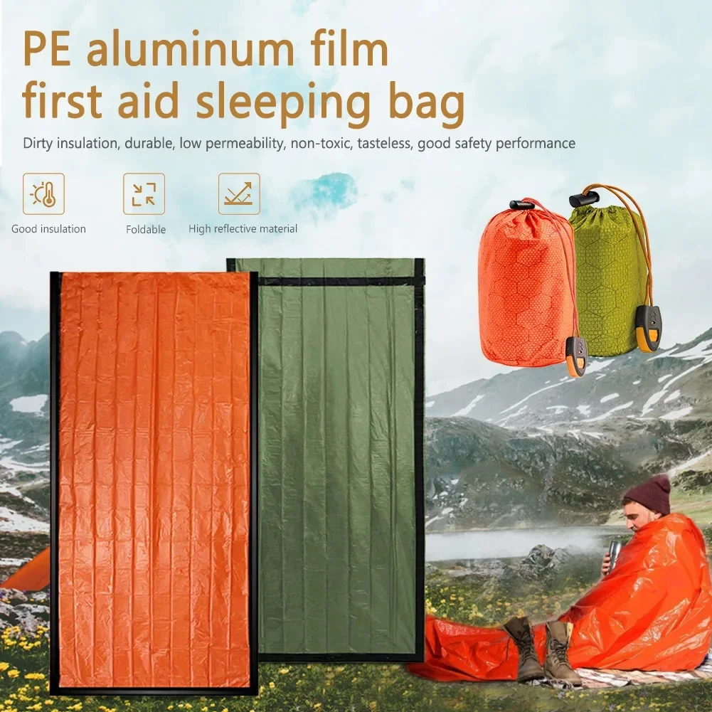 Manta térmica aluminizada supervivencia – Impermeable y viento para camping