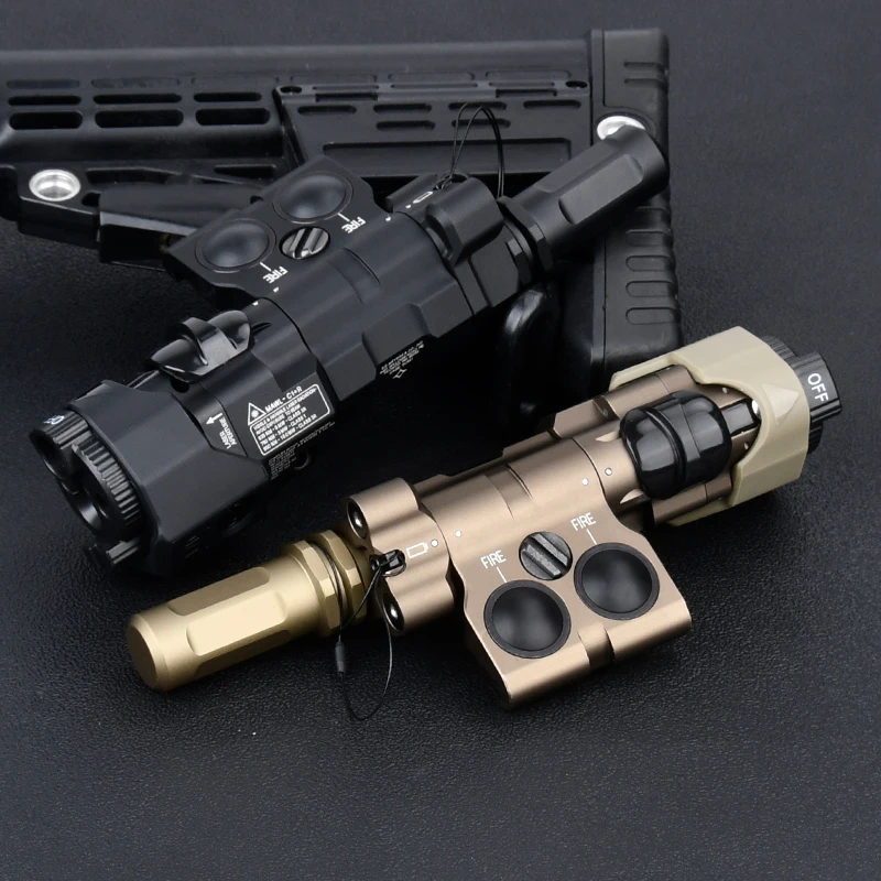 MAWL C1+ Linterna táctica airsoft con láser rojo, verde y azul - imagen 2