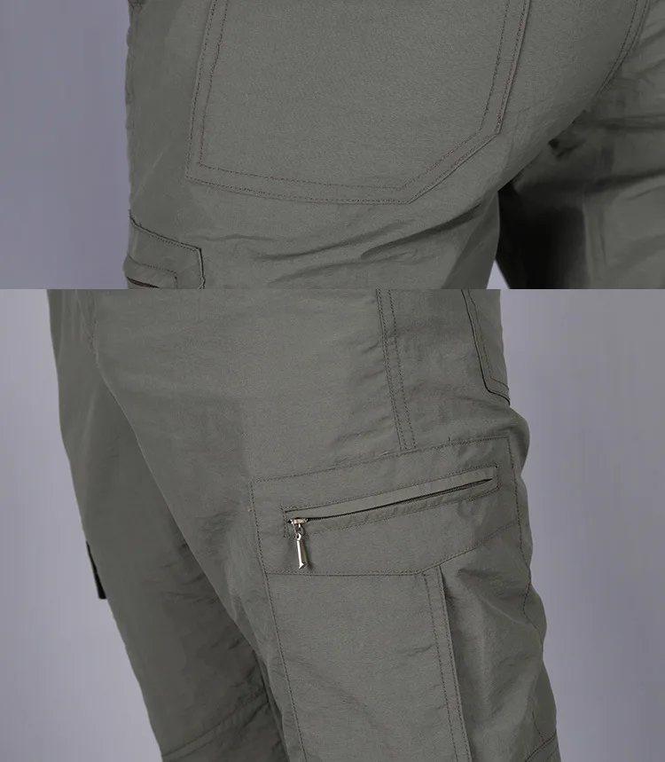 Pantalones tácticos cargo impermeables hombre, multibolsillos duraderos