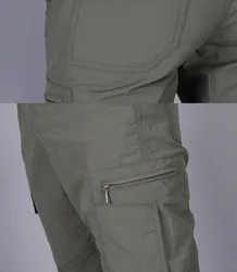 Pantalones tácticos cargo impermeables hombre, multibolsillos duraderos