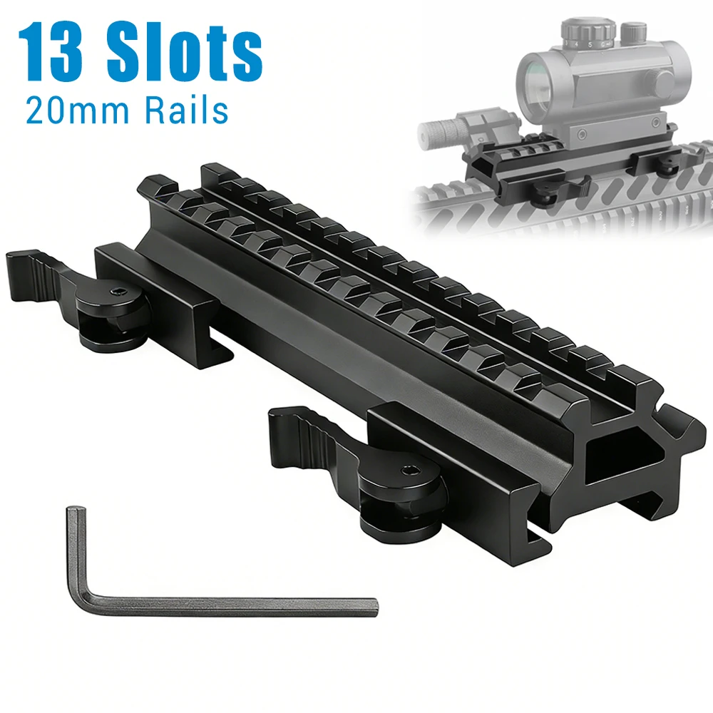Base Picatinny offset 45° con 13 ranuras