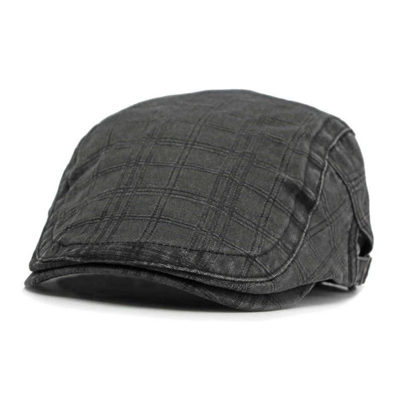 Gorra plana estilo newsboy a cuadros para hombre y mujer - imagen 4