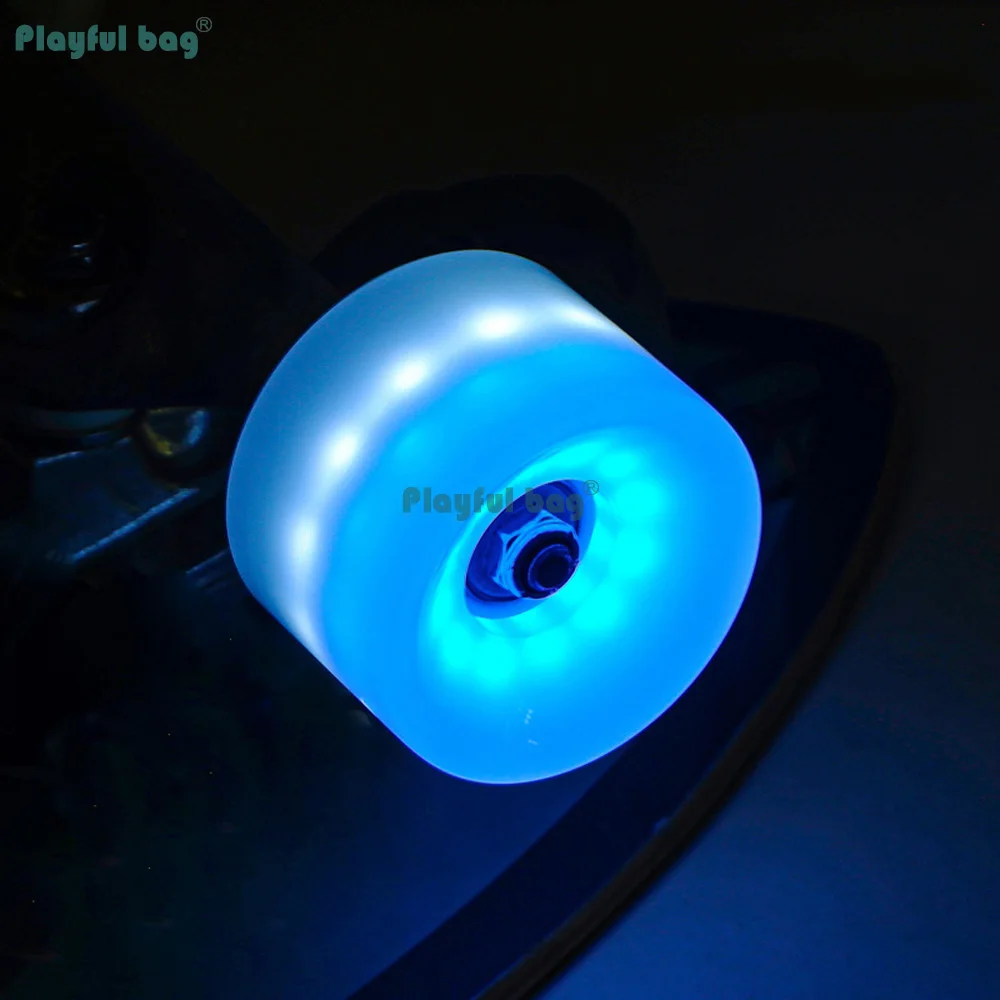 Ruedas skateboard con luces LED para longboard y street cruiser