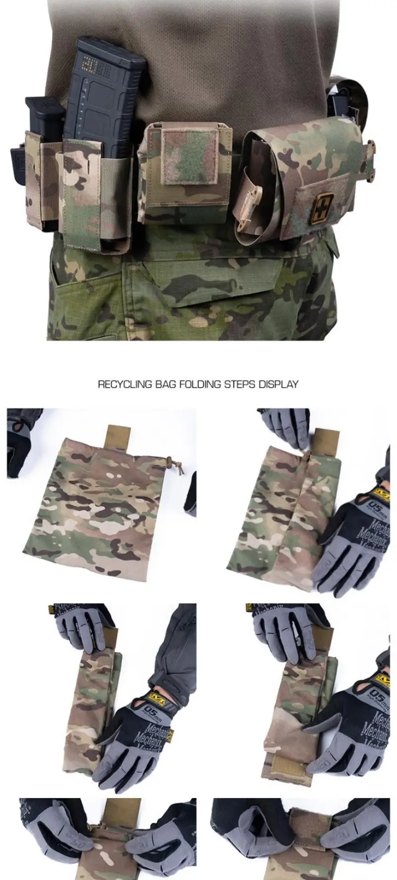 Bolsa de reciclaje de cargadores Poseidon Defense WRC en uso