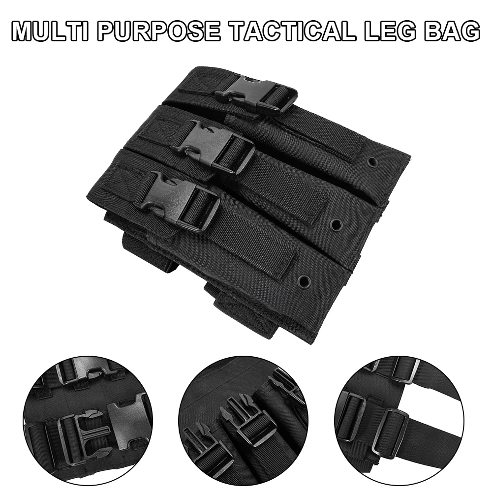 Portacargador táctico negro con sistema MOLLE