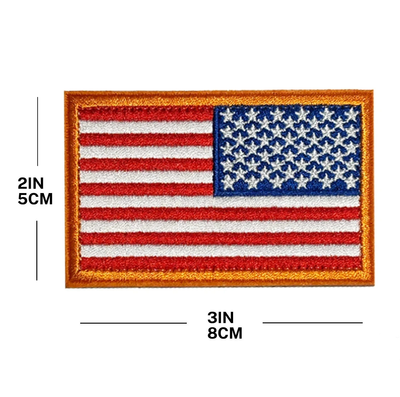 Parche reversible gancho bucle bandera USA 3x2 pulgadas - imagen 5