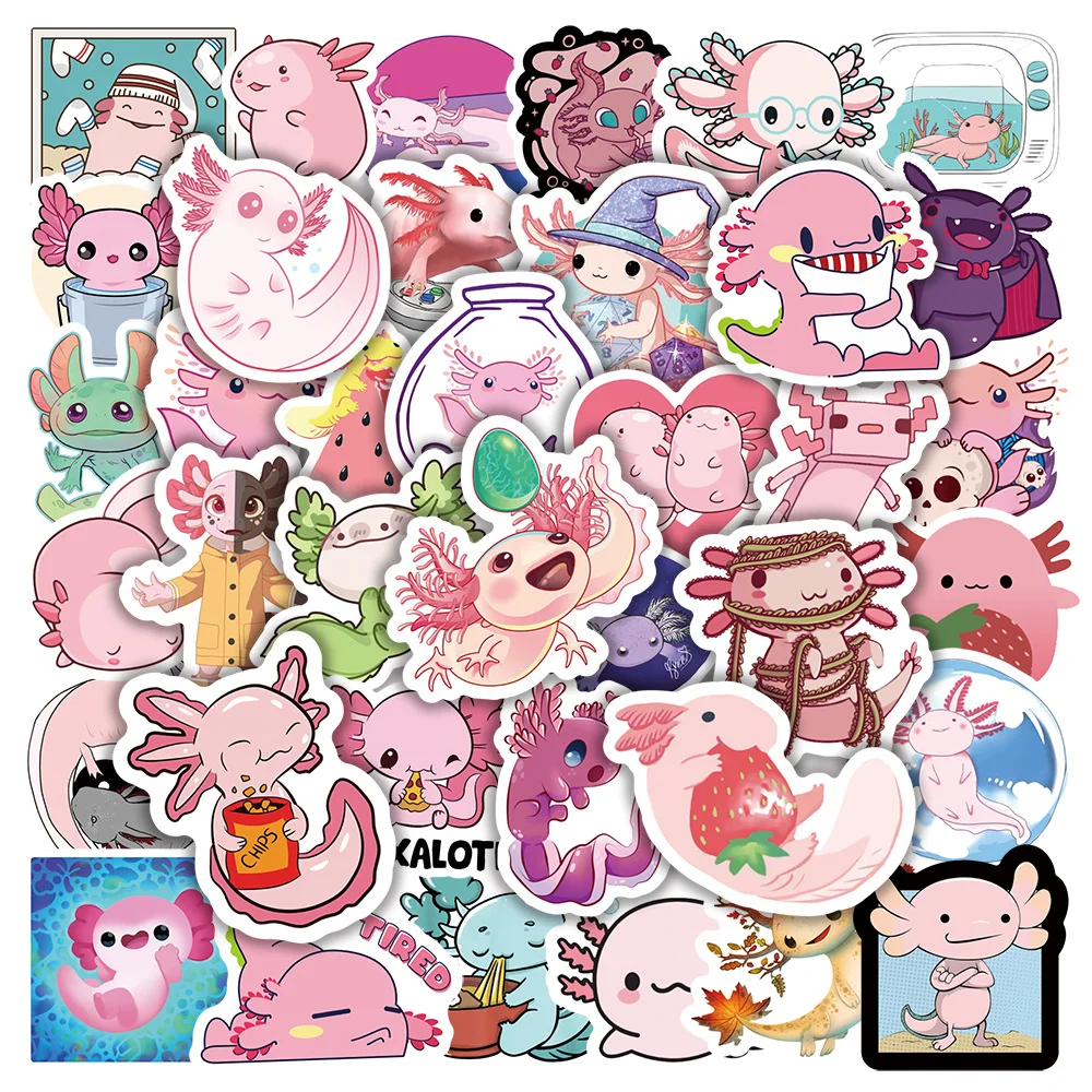 Axolotl stickers pack sample