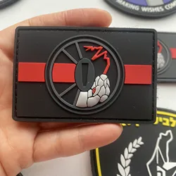 Parches 3D de silicona con logo personalizado y velcro removible