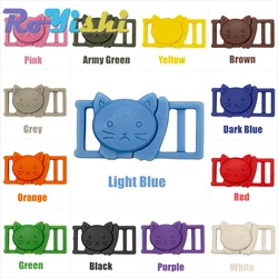Hebillas de plastico con cabeza de gato 3/8 pulgadas collar felino