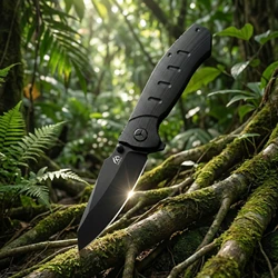 Cuchillo plegable de acero para exteriores y emergencias portátiles