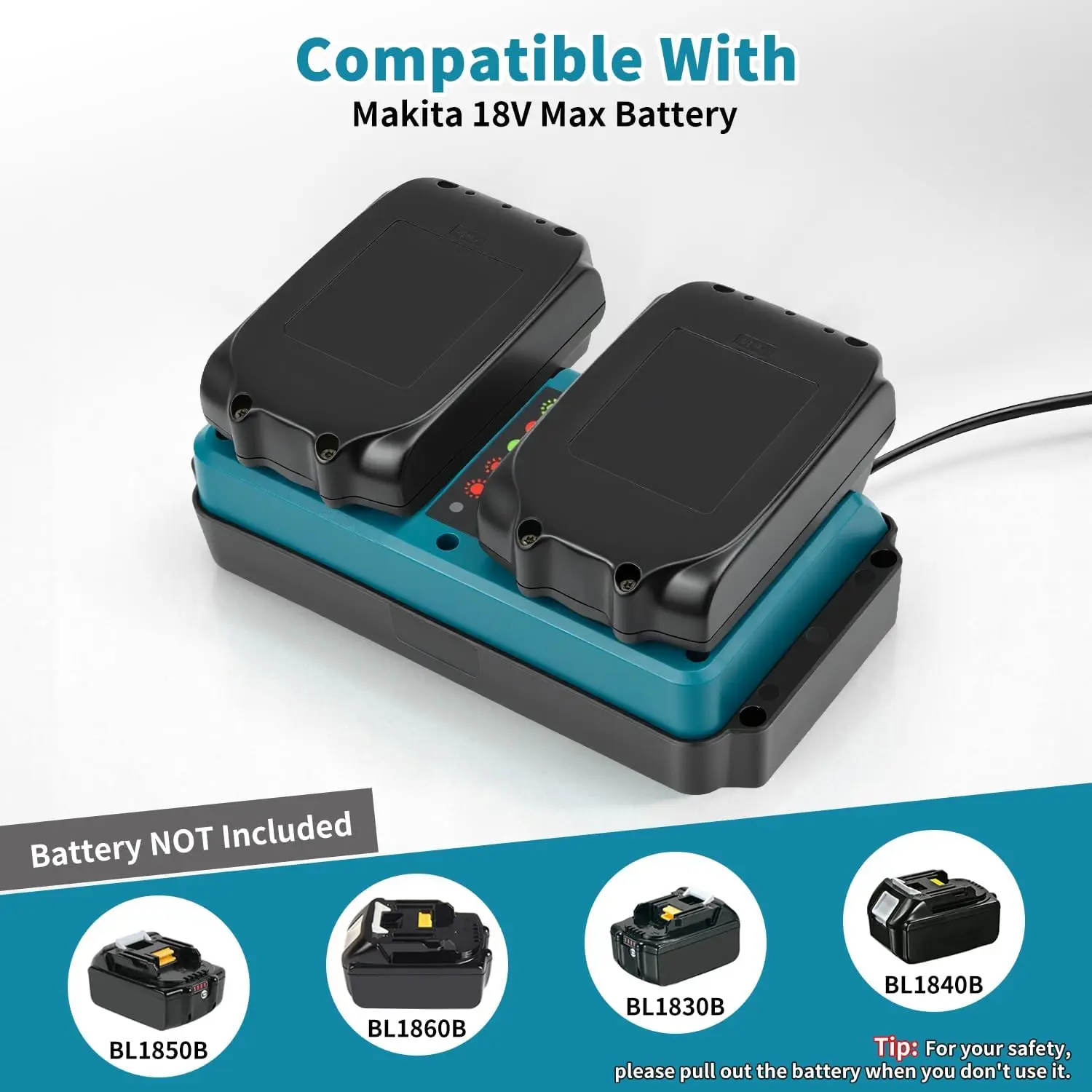 Makita cargador rápido estación de carga compatible LXT Li-Ion