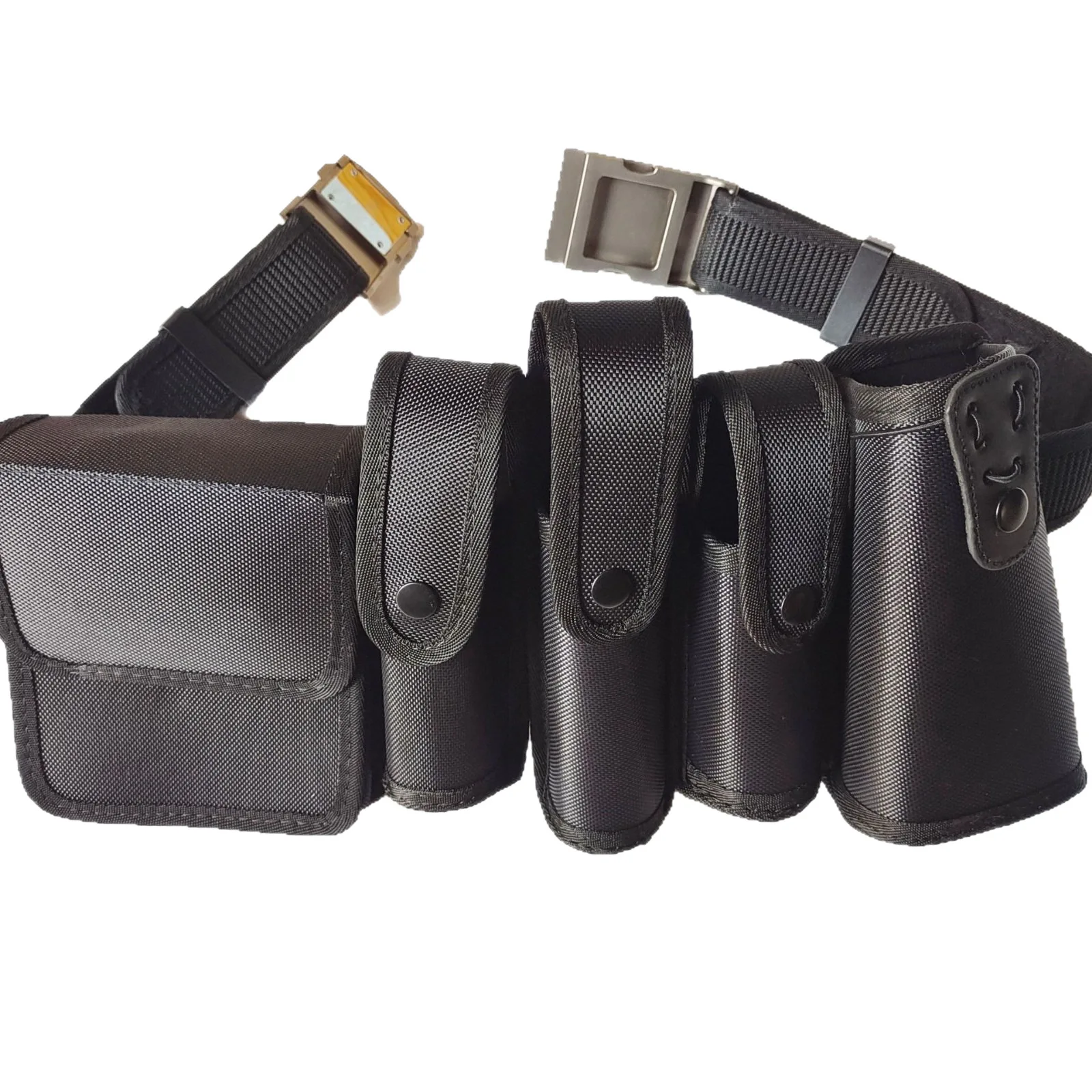 Cinturón táctico con bolsa y funda linterna exterior patrulla negra - imagen 5