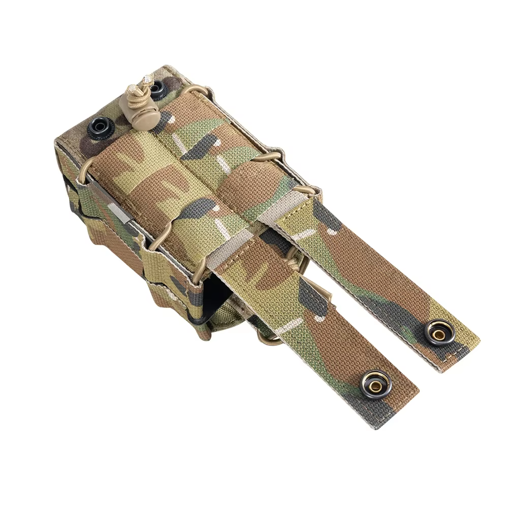 Bolsa táctica MOLLE doble para revistas M4 radio airsoft caza - imagen 3