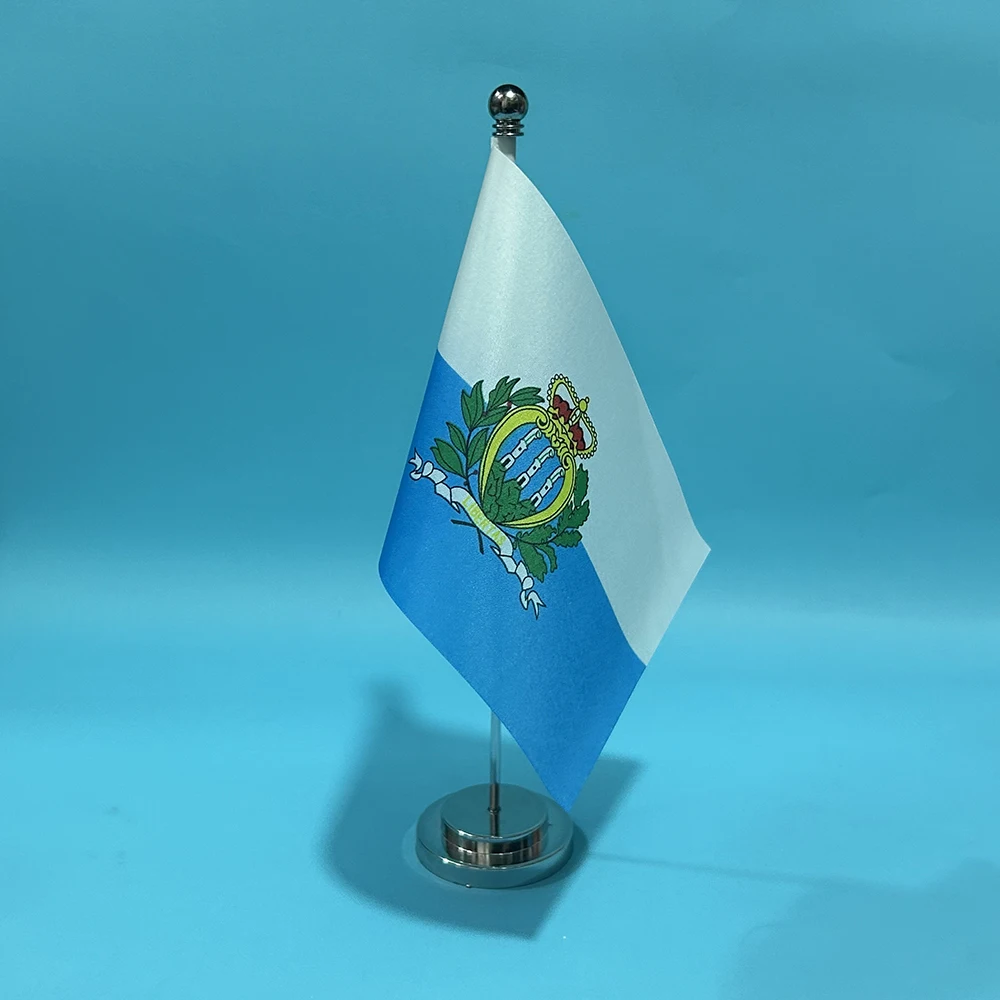 Bandera de escritorio de San Marino en poliéster para oficina