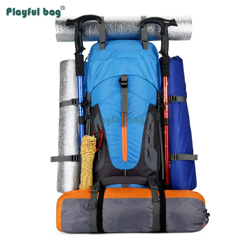 Mochila montaña 65L gran capacidad – Trekking camping resistente impermeable - imagen 5