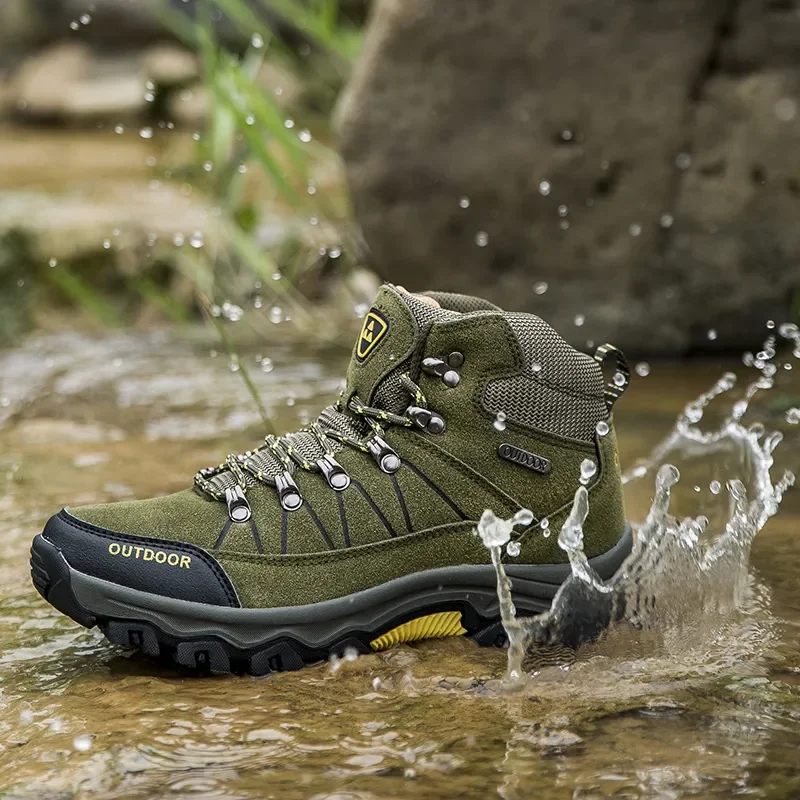 Botas moto impermeables hombre – Invierno suela gruesa y cordones - imagen 2