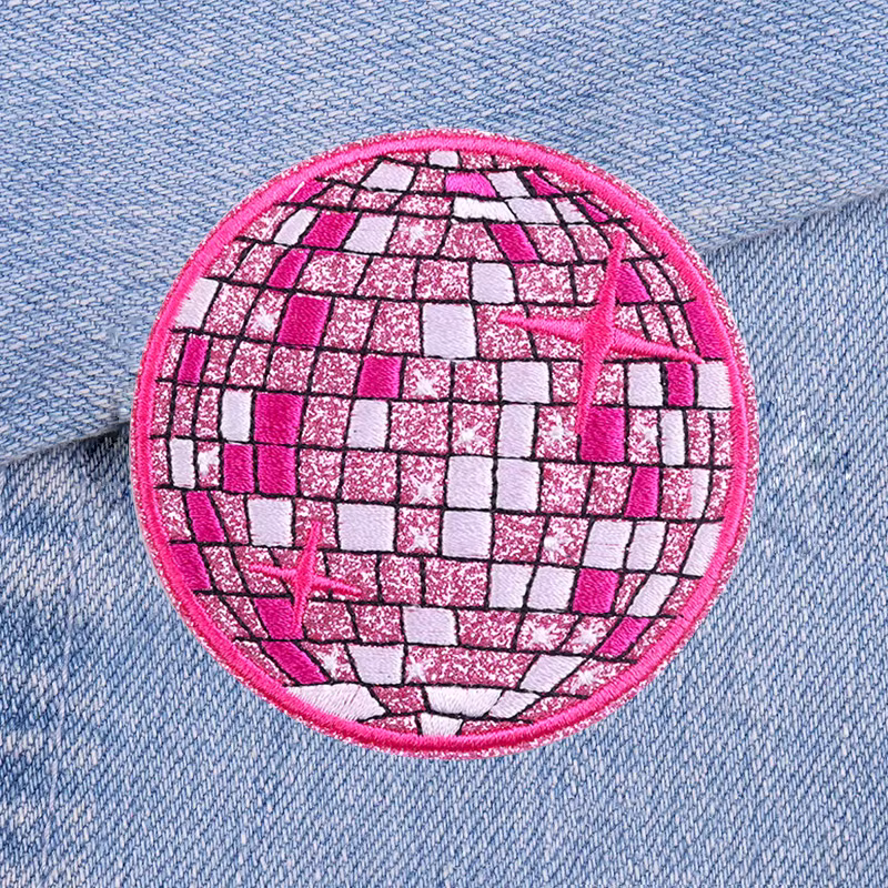 Parche termoadhesivo bordado rosa táctico para chaqueta - imagen 3