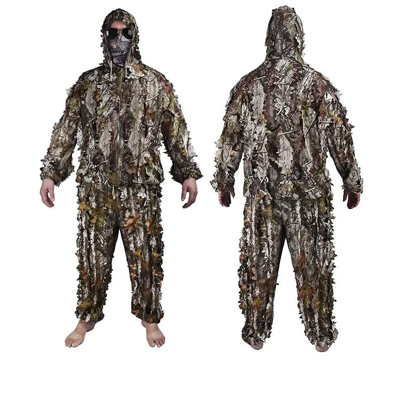 Traje Ghillie 3D corte árbol camuflaje biónico para caza y observación