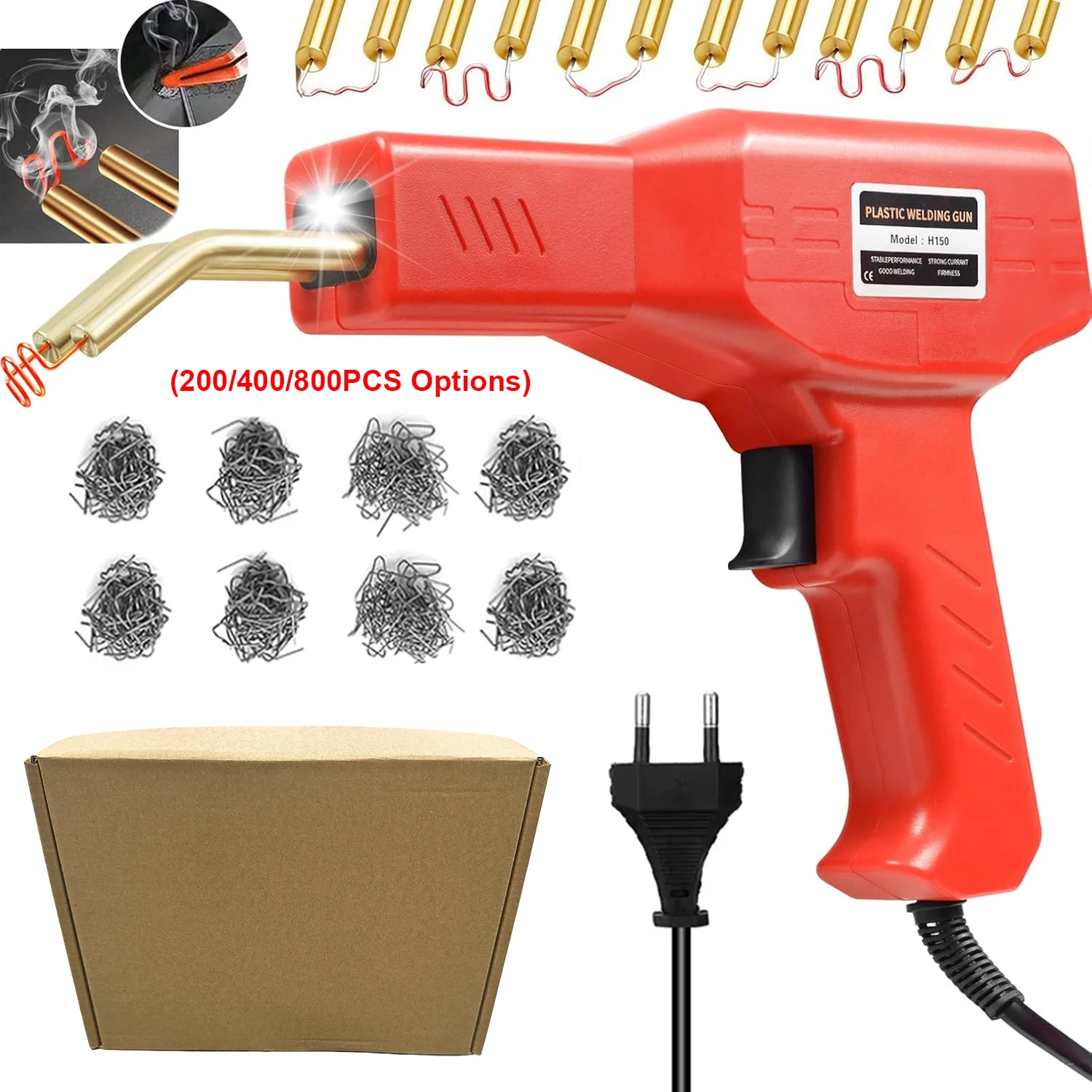 Kit soldadura plástica para parachoques con grapadora en caliente