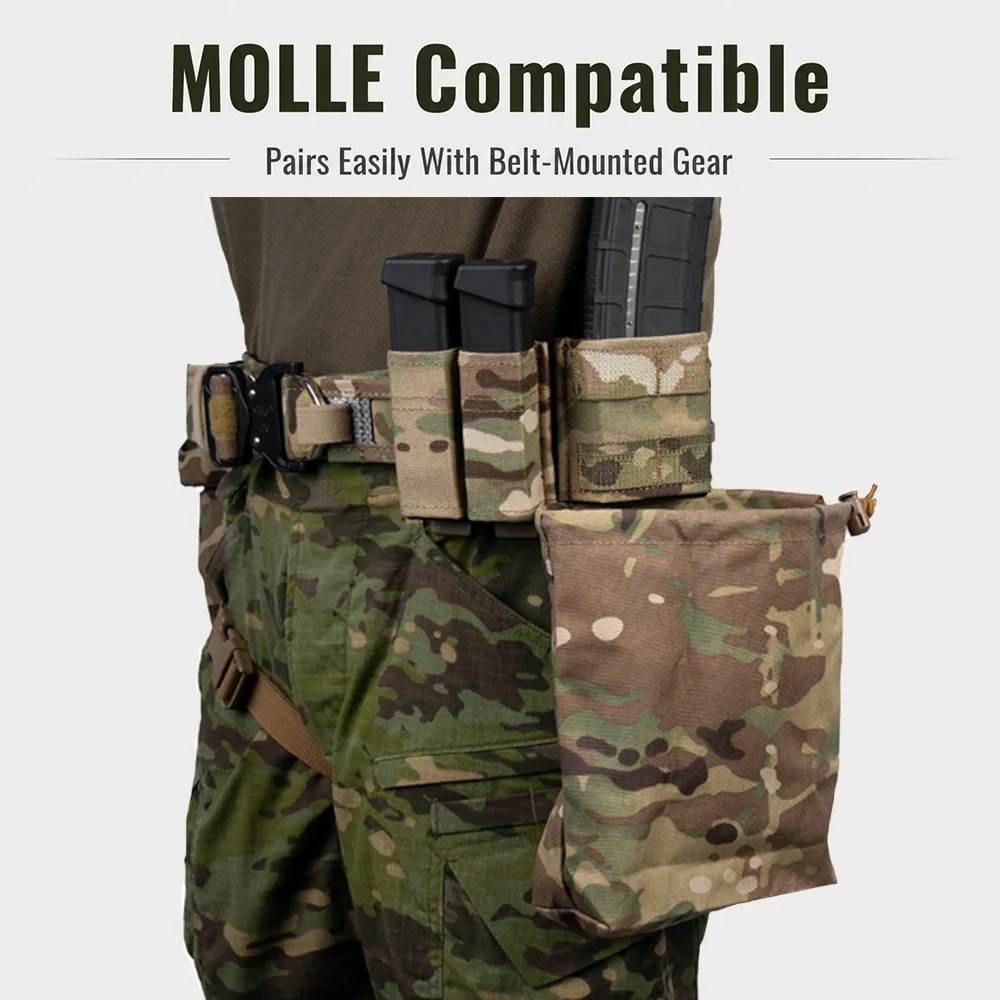Bolsa táctica MOLLE plegable para cargadores con cordón - imagen 4