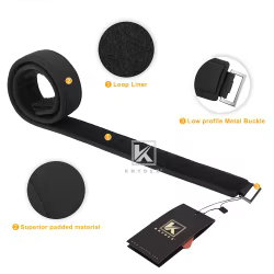KRYDEX cinturón táctico acolchado interior con forro bucle negro
