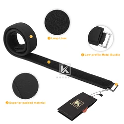 KRYDEX cinturón táctico acolchado interior con forro bucle negro