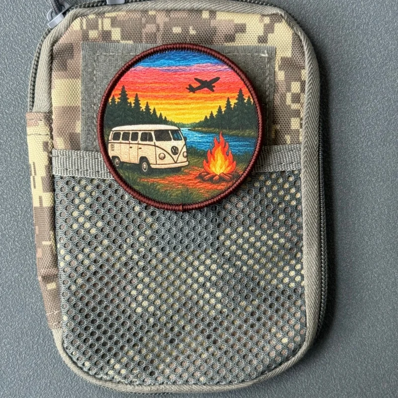 Parche táctico velcro atardecer para solatillo de camping - imagen 2