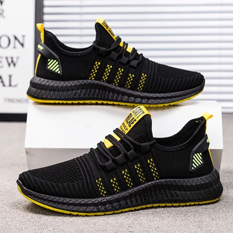 Zapatillas hombre vulcanizadas de malla con cordones ligeras - imagen 4