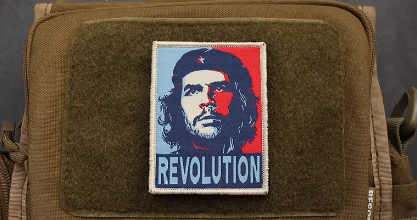 Detalle del bordado del parche Che Guevara